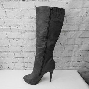 🆕 Fabienne Heeled Boot | Light Gray Suede